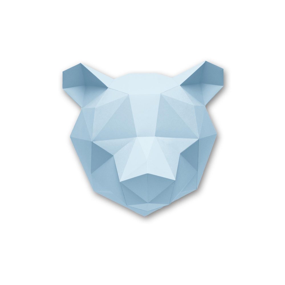 Paper Bear - Trophée en papier Assembli Sky Blue